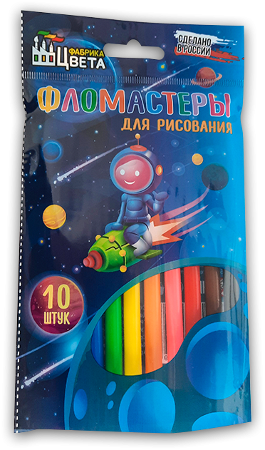 Фломастеры классические  24 цв в ПВХ пакете Артикул: ФК-24/1